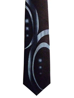 Corbata de cuello Croft & Barrow Space Geo ancha 4" x 58" para hombre Foto 1 de 2