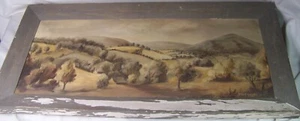 c1930 Antique Ernest Krape Landscape Folk Art Painting Gettysburg PA Artist - Picture 1 of 6