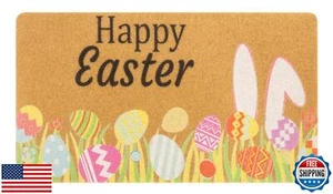 XuoAz Easter-Decorative-Welcome-Doormat Outdoor-Entrance Easter Bunny Door Ma - Picture 1 of 5
