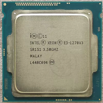 Intel Xeon E3-1270 V3 LGA 1150 PROCESSOR 3.5GHz Quad-Core 8 Threads 8MB L3 Cache - Image 1 of 4