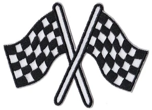 Patch Racing Flag drapeaux écusson patche sports automobiles thermocollant  - Picture 1 of 2