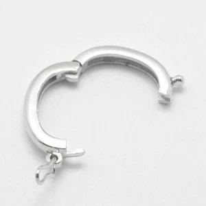 Pearl NECKLACE SHORTENER clasp- SAFETY Catch-Connector- 925 sterling silver-17mm - Picture 1 of 3