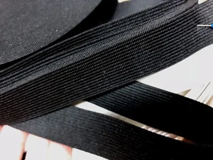 Cintura elástica negra 1" antideslizante resistente alta resistencia alta 1 yarda - Imagen 1 de 2