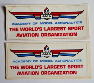 Vintage AMA Academy of Model Aeronautics Stickers 9"x4" - Picture 1 of 1