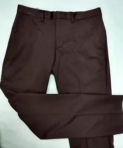Men's Maroon 30/30 Slim Fit Pants EXPRESS New With Tags Retail $88.00 - Picture 1 of 6