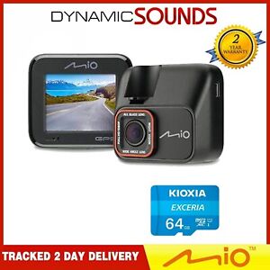 Mio MiVue C580 GPS Dash Cam with 64GB Memory Card 140⁰ Wide Full HD Recording