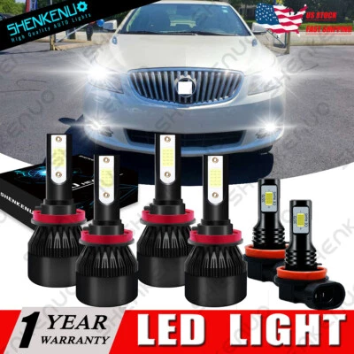 Faros LED COB haz alto/bajo + bombillas antiniebla 6000K C9B para Buick LaCrosse 2010-2013 Foto 1 de 4