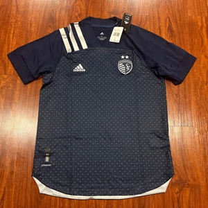 ‘21 Adidas Men’s Sporting Kansas City Authentic Version Soccer Jersey Large L - Picture 1 of 11