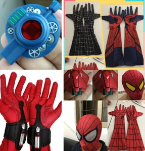 The Amazing Spider-Man Mask Gloves Web Shooter Halloween Cosplay Decorate Prop - Picture 1 of 27