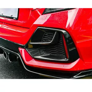 For Honda Civic Hatchback 2016-2021 Carbon Fiber Rear Fog Light Strip Cover Trim - Bild 1 von 6