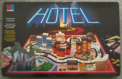 Rare Hotel Board Game MB Games Vintage 1986  - With Lamp Posts! VGC - Image 1 of 4