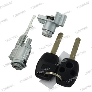 Ignition Switch Left Door Lock Barrel & 2 Keys For Honda Civic CRV Jazz Odyssey - Picture 1 of 8