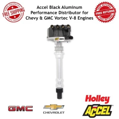 Accel Black Aluminum Performance Distributor for Chevy & GMC Vortec V-8 Engines - Image 1 of 4