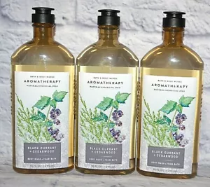 3 BATH & BODY WORKS AROMATHERAPIE SCHWARZE JOHANNISBEERE + ZEDERNHOLZ KÖRPERWASCHSCHAUMBAD - Bild 1 von 4