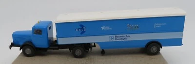 WIKING HO 1/87 BÜSSING 8000 Camion Semi Rimorchio Bayerischer Rundfunk No Box - Immagine 1 di 4