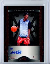 2022-23 Leaf Trinity CHANCE WESTRY Red Black AUTO Autograph RC Rookie 1/1