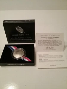 2014 UNITED STATES MINT COMMEMORATIVE BASEBALL HOF HALF DOLLAR - Picture 1 of 5