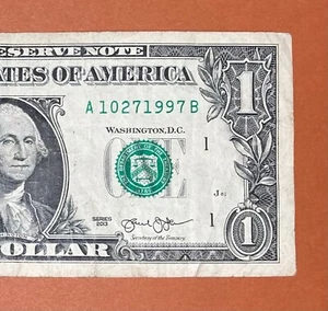October 27, 1997 (A 10271997 B) Birthday Note $1 One Dollar Bill - Picture 1 of 3
