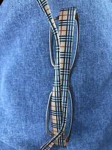 GiGi Kovalis Eyeglasses 51 18 135 Rare Check Plaid Pattern Excellent! - Picture 1 of 6
