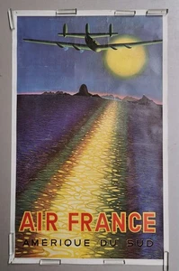 Werbeplakat AIR FRANCE - SÜDAMERIKA. von Vasarely - Bild 1 von 5