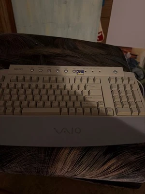 Sony VAIO PCVA-KB1P/UB 100-Key PS/2 Wired Multimedia Keyboard PS2 Vintage. Gd co - Image 1 of 4