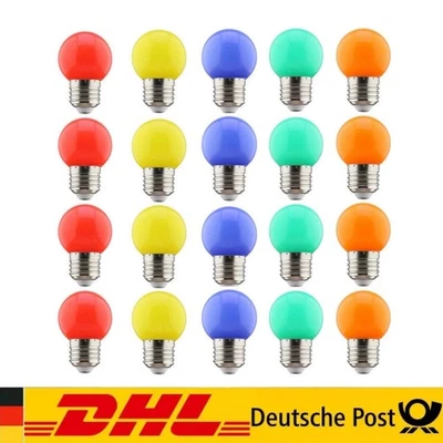 20x Set farbige LED 3W E27 Leuchtmittel Birnenform gemischt farbige Glühbirnen D - Bild 1 von 4