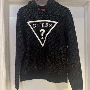 Guess Los Angeles Hoodie Medium Black & White - Picture 1 of 7