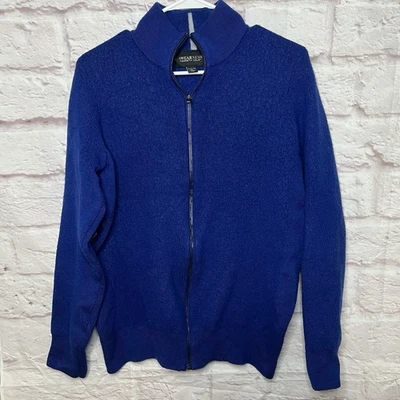 Куртка на молнии Kenneth Cole Awearness мужская размер XL синяя мериносовая шерстяная смесь приталенная - Изображение 1 из 4