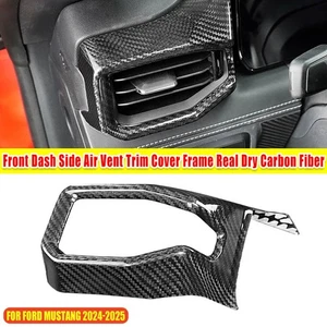 Front Dash Side Air Vent Trim Cover Frame Carbon Fiber Fr Ford Mustang 2024-2025 - Picture 1 of 13