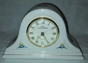 Laura Ashley Parfums Ceramic Floral Mantle Clock ~ Battery Operated - Picture 1 of 6