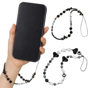 2 szt. Łańcuszek na telefon komórkowy Opaska na telefon Perły Zawieszka na telefon komórkowy - Zdjęcie 1 z 11