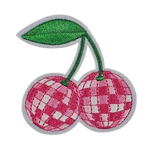 Disco Ball Cherries - Embroidered Patch - Picture 1 of 3