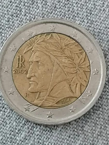 2 Euro Münze Italien Dante Alighieri 2002 Seltene schöne Münze für Sammler - Bild 1 von 9