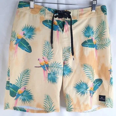 Rip Curl Mirage Board Shorts Men's Size 30 Yellow Tropical - Image 1 of 4