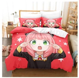 SPYxFAMILY Anime 2tlg.3tlg Bettwäsche Bettwäschegarnitur Deckenbezug Bedding - Picture 1 of 3