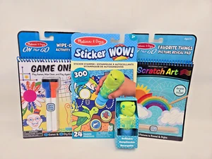 Melissa & Doug On The Go Activity Pads Set of 3 Sticker/Scratch/Game NEW! - Picture 1 of 7