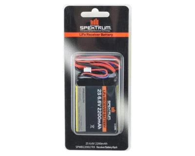 Spektrum 6.6v 2200mah 2S Life Li-FE RX Receiver RC Airplane Battery SPMB2200LFRX - Image 1 of 4