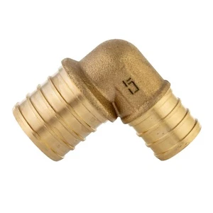 EFIELD PEX 1"X 3/4" REDUCING ELBOW BRASS BARB CRIMP FITTINGS ,LEAD FREE - Picture 1 of 5