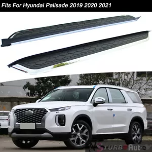 Fits for Hyundai Palisade 2019-2024 Fixed Side Step Running Board Nerf Bar - Picture 1 of 12