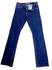 Kimes Ranch Jeans Mens 32x36 Button Fly Slim Fit Dark Blue Denim Cowboy Good