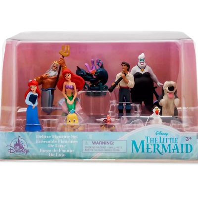 Juego de 9 figuras Disney La Sirenita Deluxe adorno de pastel Ariel Eric Úrsula Foto 1 de 3