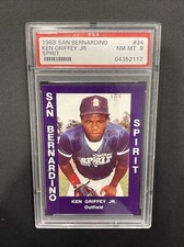 1988 Cal Cards San Bernardino Spirit #34 Ken Griffey Jr PSA 8 NM-MT *PNCARDS*