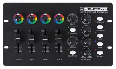 Controller DMX 16 canali console LED luce palco DJ controllo luce festa - Immagine 1 di 4