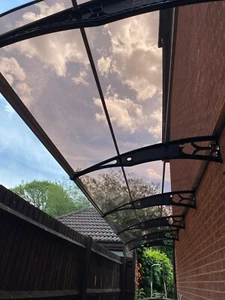 CANOFIX 1270x5000 mm DIY Türvordach Polycarbonat freitragend Veranda Terrasse Gehweg - Bild 1 von 13