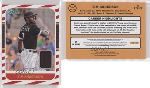 2021 Panini Donruss Retro 1987 Materials Red /99 Tim Anderson #87M-TA