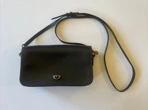 Coach 57325 DK schwarz mit kastanienbraunem Innenraum Turnverschluss Umhängetasche Einzelhandel $ 225 - Bild 1 von 10