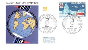 Envelope FDC France POLAR EXPEDITIONS FRENCH 1968 PARIS N1 - Picture 1 of 1