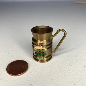Vintage Deutsch Messing Puppenhaus Miniatur Bierstein Insel Mainau Küche Deko - Bild 1 von 11