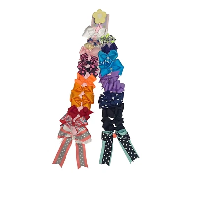 Lote de moños para cabello de escuela de baile de alegría para niñas JoJo Siwa con soporte de pared con flores Foto 1 de 4