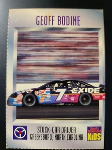 1995 Sports Illustrated Si for Kids Geoff Bodine RC stock car racer card #334